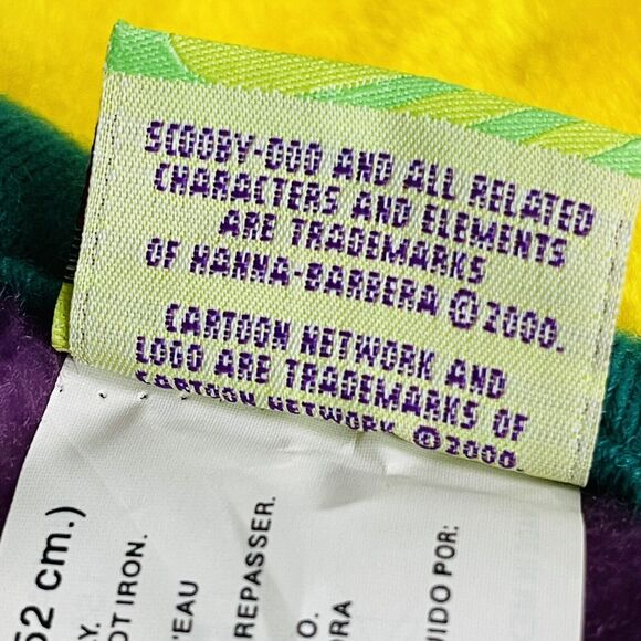 SCOOBY DOO Lux Throw Blanket Thick Plush Vtg 2000 The Cartoon Network 50” x 60” - Picture 7 of 7